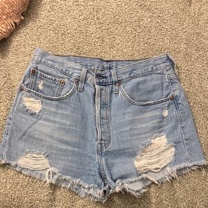 Levi's Light Blue 501 Jean Shorts